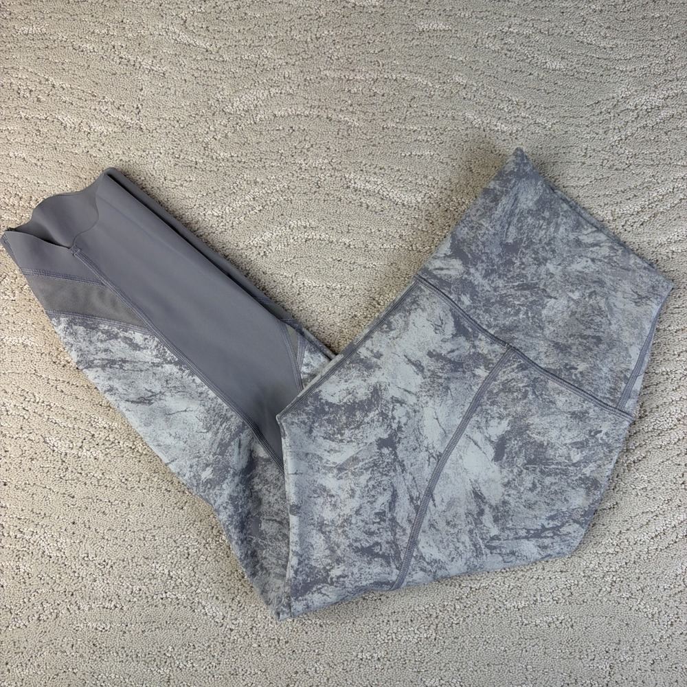 Women's Lululemon Wunder Under Scalloped Hem Size 8 Crop Leggings High Rise